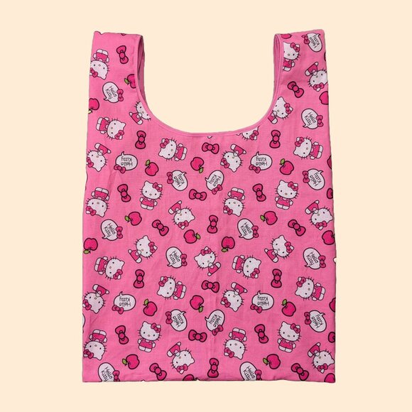 Handmade Handbags - Pink Reusable & Fold-able Fabric Shopping Bag